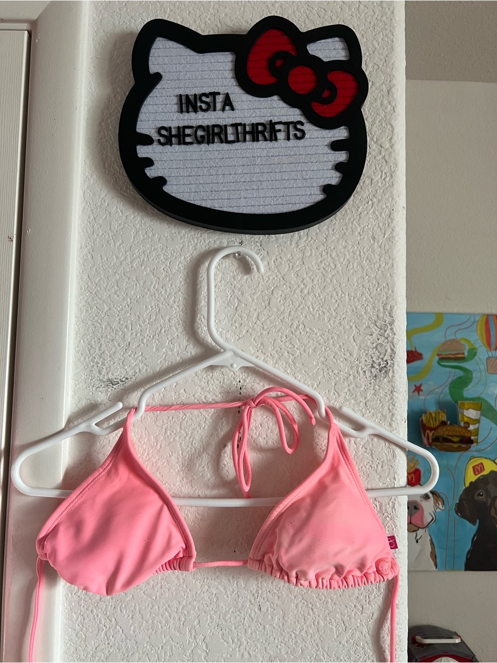 pink OP bikini top